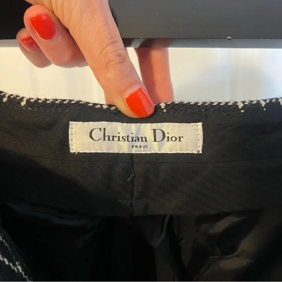 Christian Dior Plaid Wool Cropped Trouser Pant Size 8 Fall 2018 Ready to Wear - Picture 12 of 16